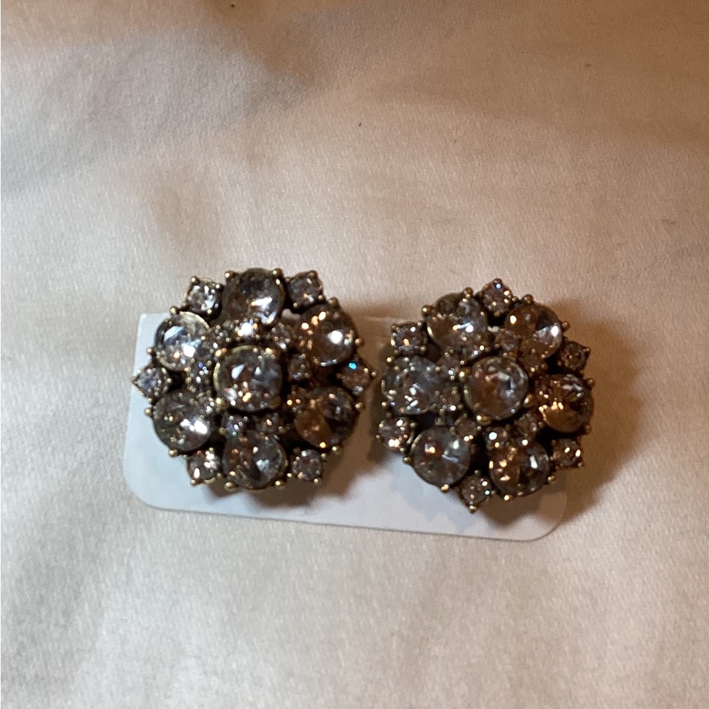 J.Crew Gold and Black cluster Earrings NWT - Picture 4 of 5